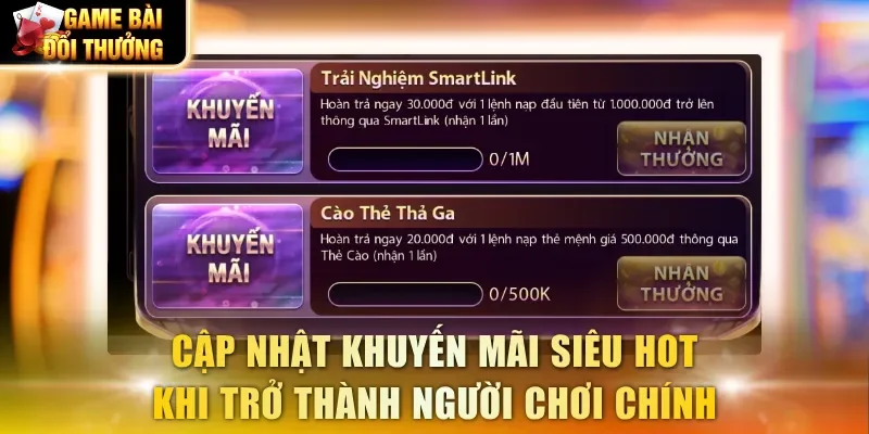 Cập nhật khuyến mãi siêu hot khi trở thành người chơi chính