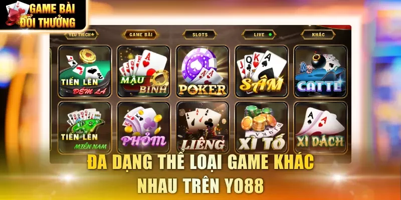 Đa dạng thể loại trò chơi trên YO88