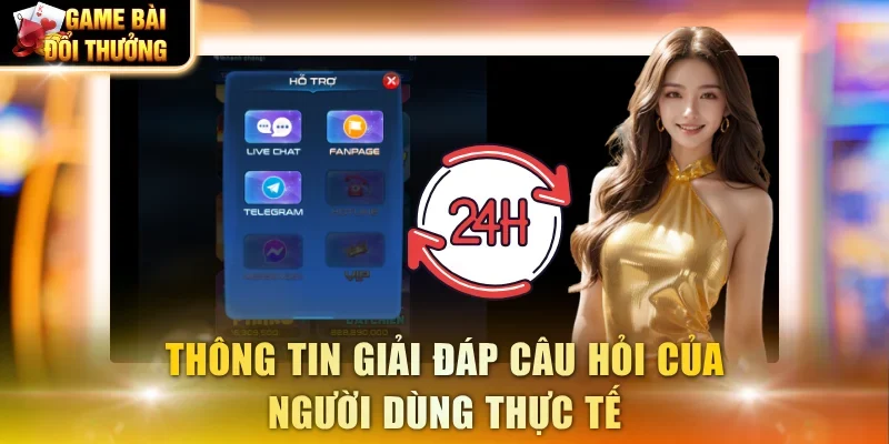 Thông tin giải đáp câu hỏi của người dùng thực tế